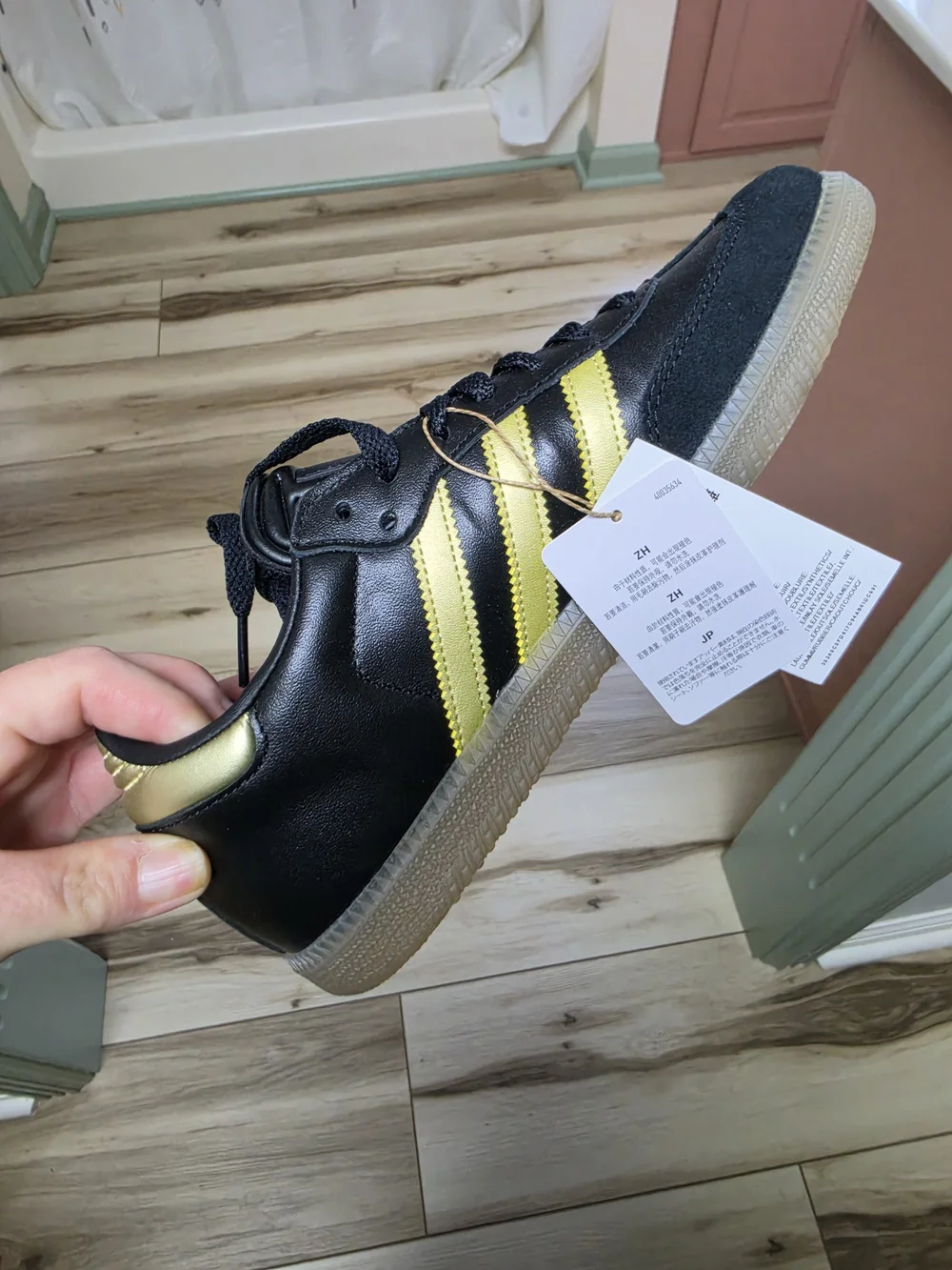 Adidas Kids Messi Black & Gold Low-Top Sneakers